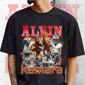Vintage 90s Alvin Kamara Bootleg Rap Tee, Retro Alvin Kamara Football T-shirt.